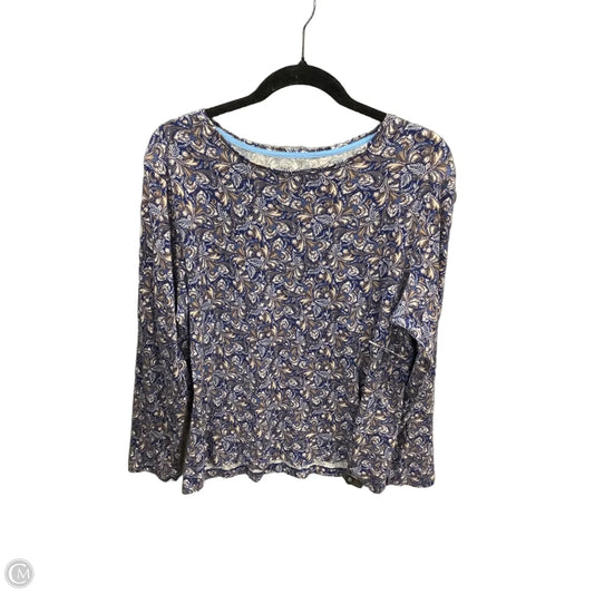 Top Long Sleeve By Croft And Barrow In Blue, Size: Xxl