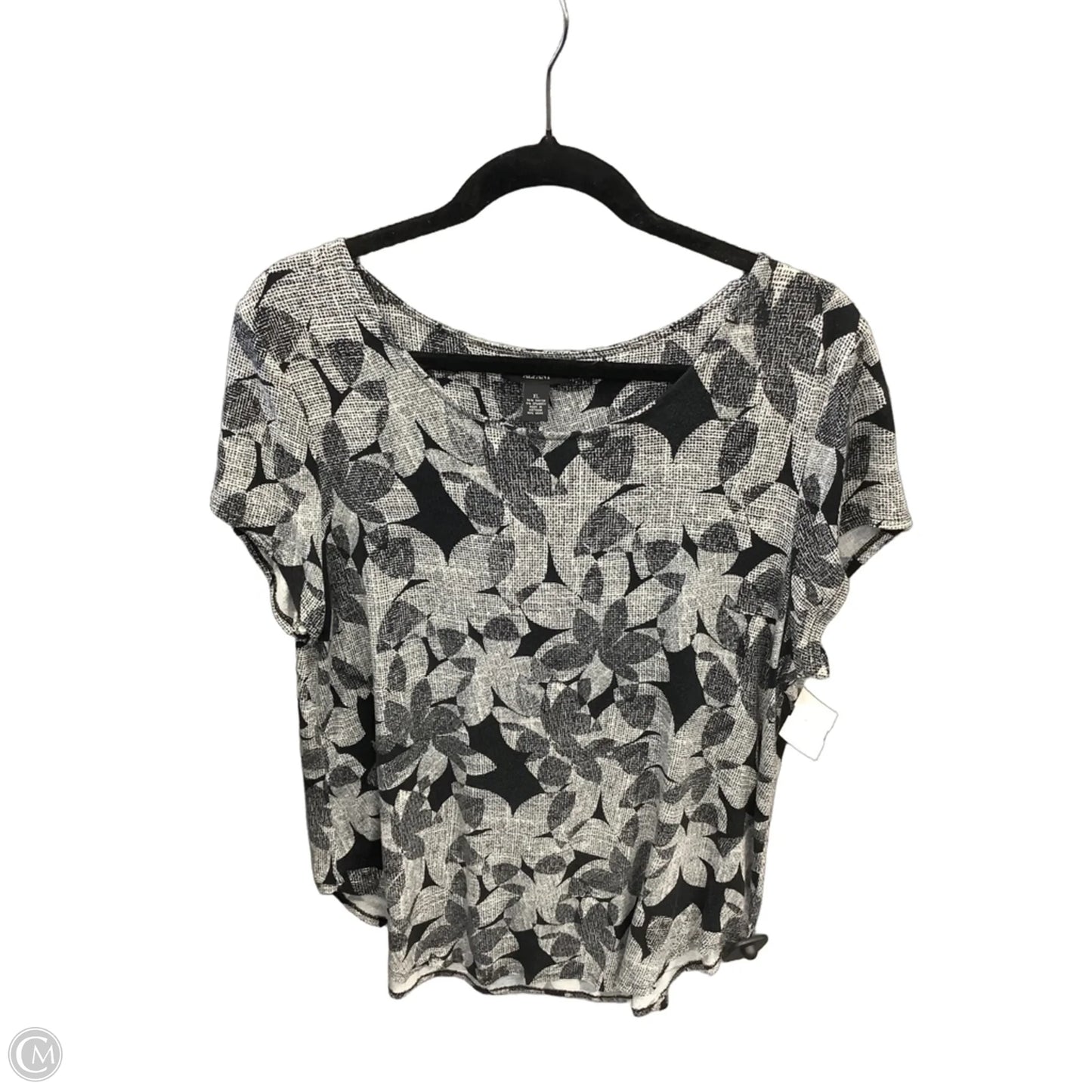 Tunic Short Sleeve By Alfani In Black, Size: Xl