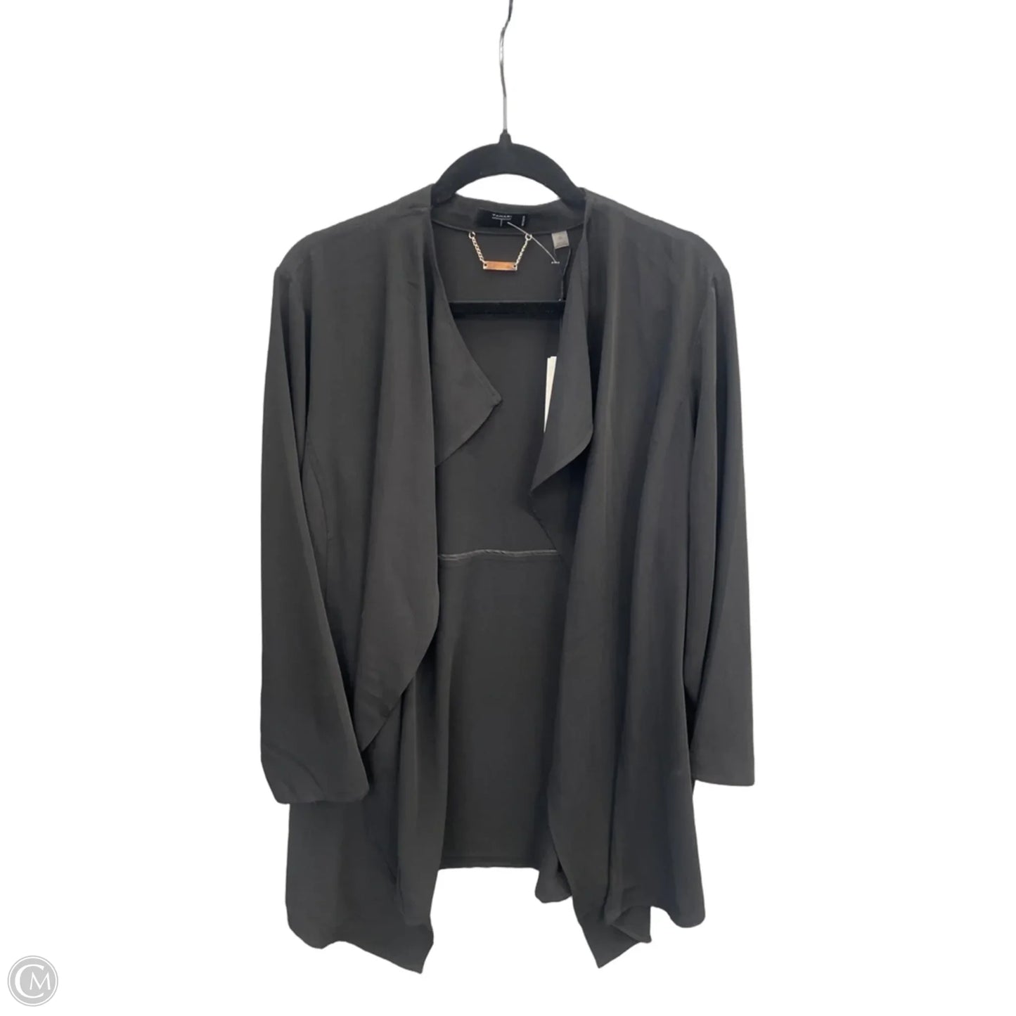 Cardigan By Tahari In Black, Size: 1x