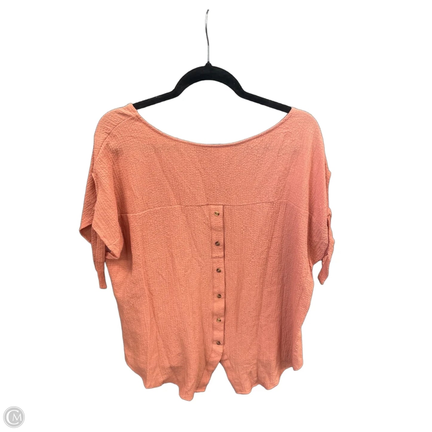 Top Short Sleeve By Blu Pepper In Orange, Size: 1x