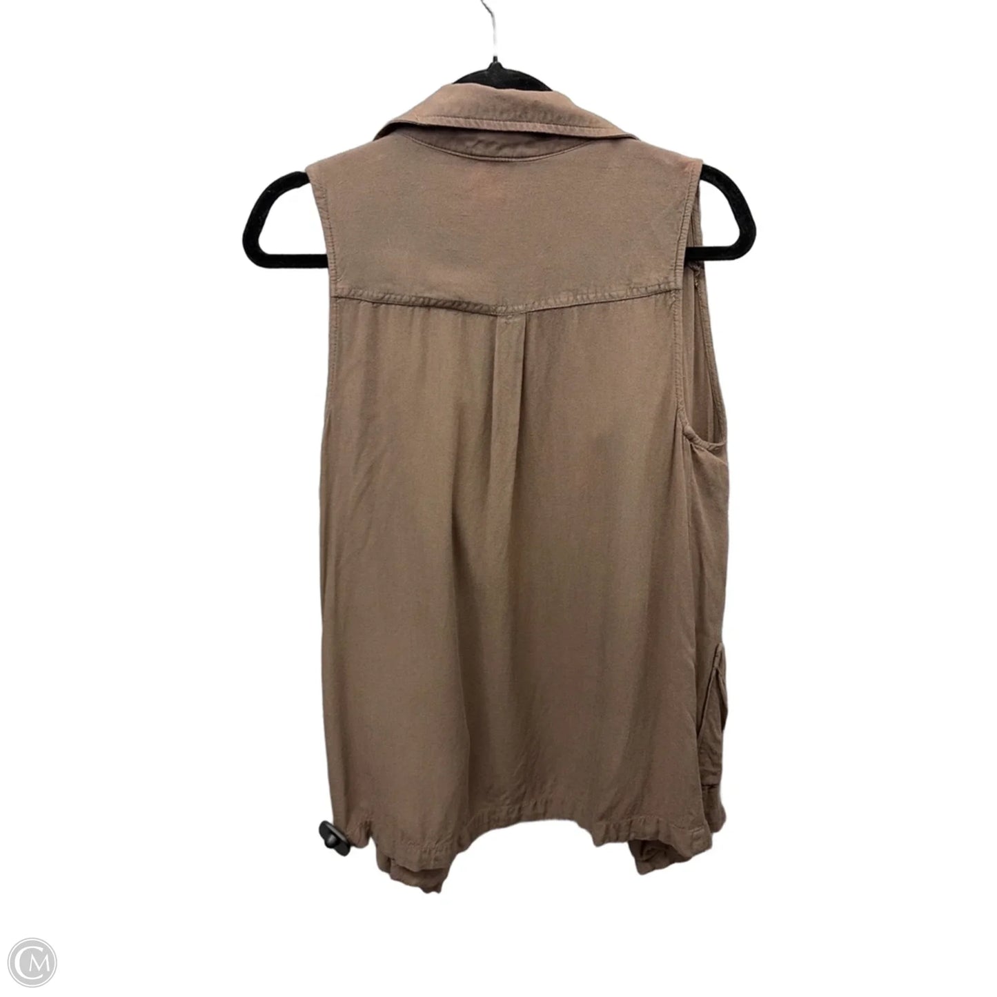 Vest Fleece By Cato In Brown, Size: M
