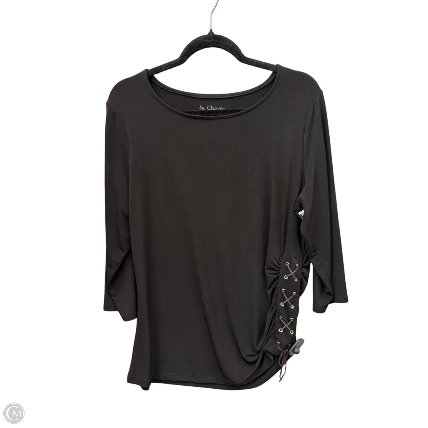 Tunic Long Sleeve By Chicos In Black, Size: L