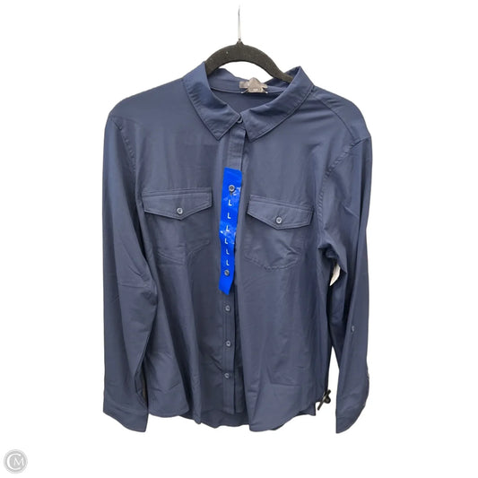 Top Long Sleeve By Eddie Bauer In Navy, Size: L