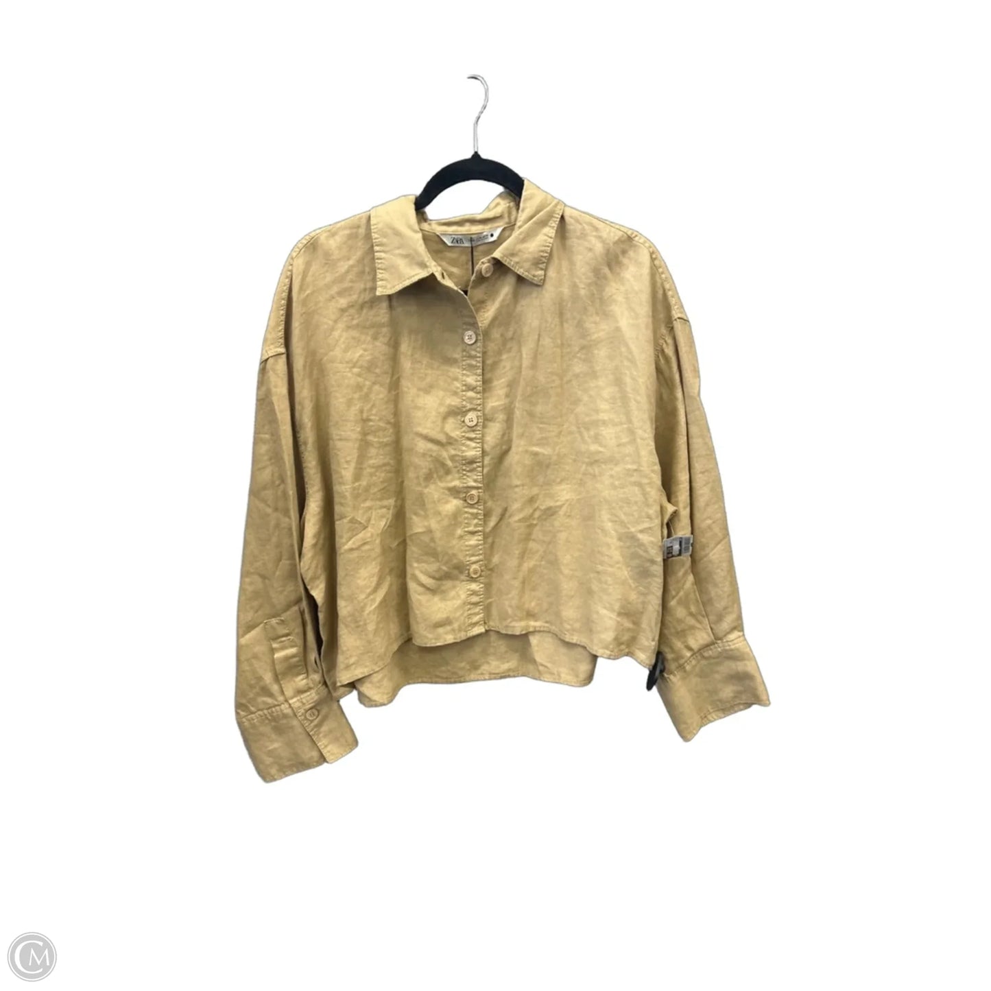 Top Long Sleeve By Zara In Beige, Size: Xxl