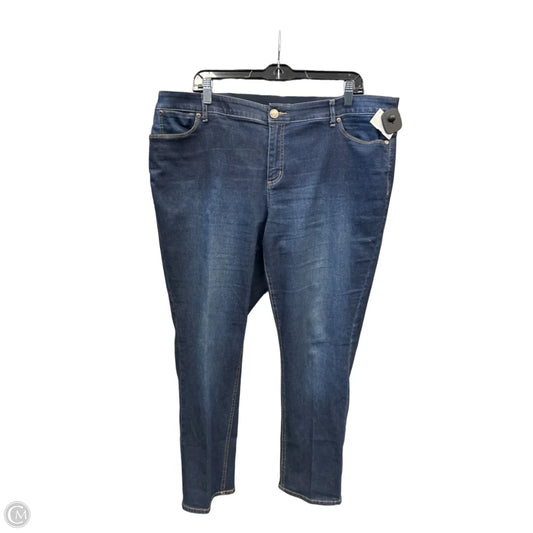Jeans Skinny By Cj Banks In Blue Denim, Size: 18