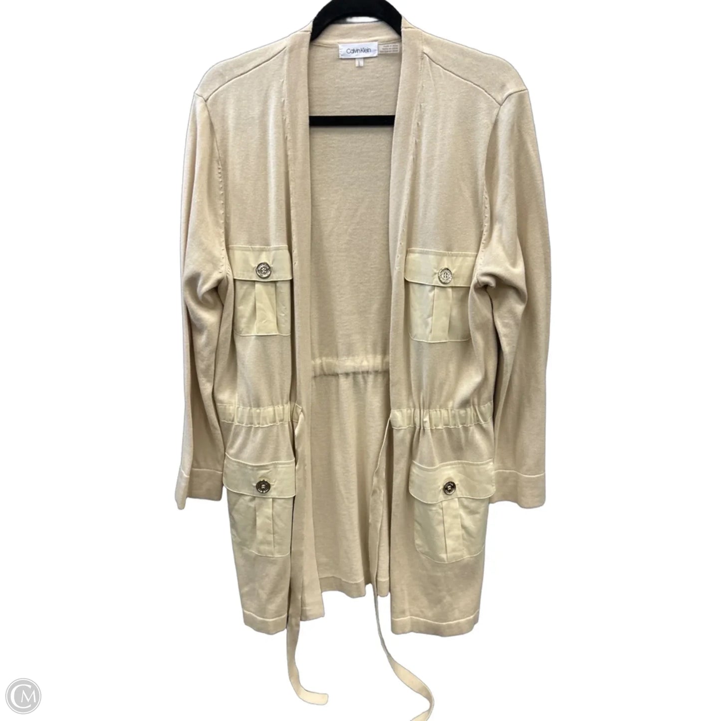 Cardigan By Calvin Klein In Tan, Size: L