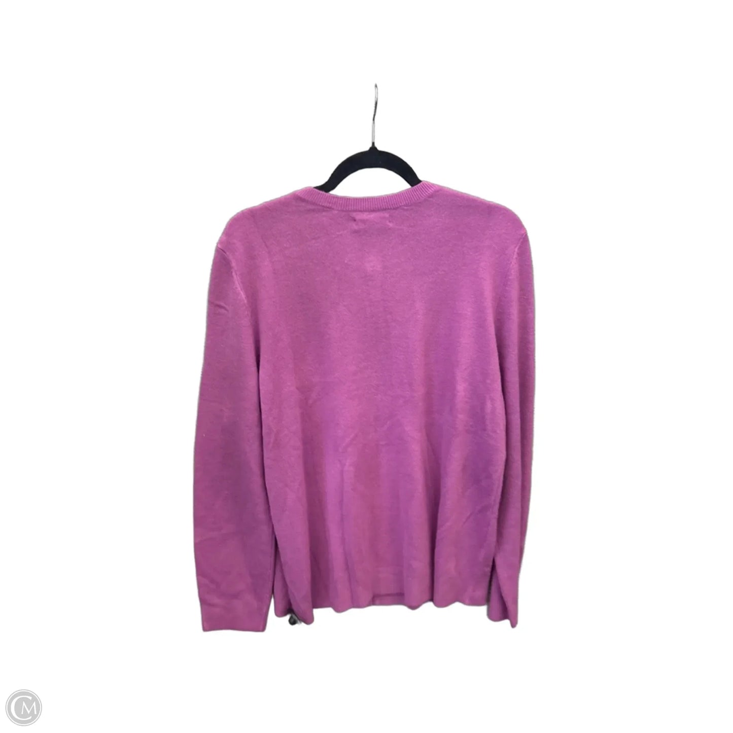 Sweater Cardigan By Croft And Barrow In Purple, Size: L