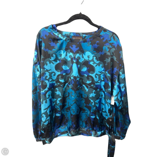 Top Long Sleeve By Dana Buchman In Blue, Size: M