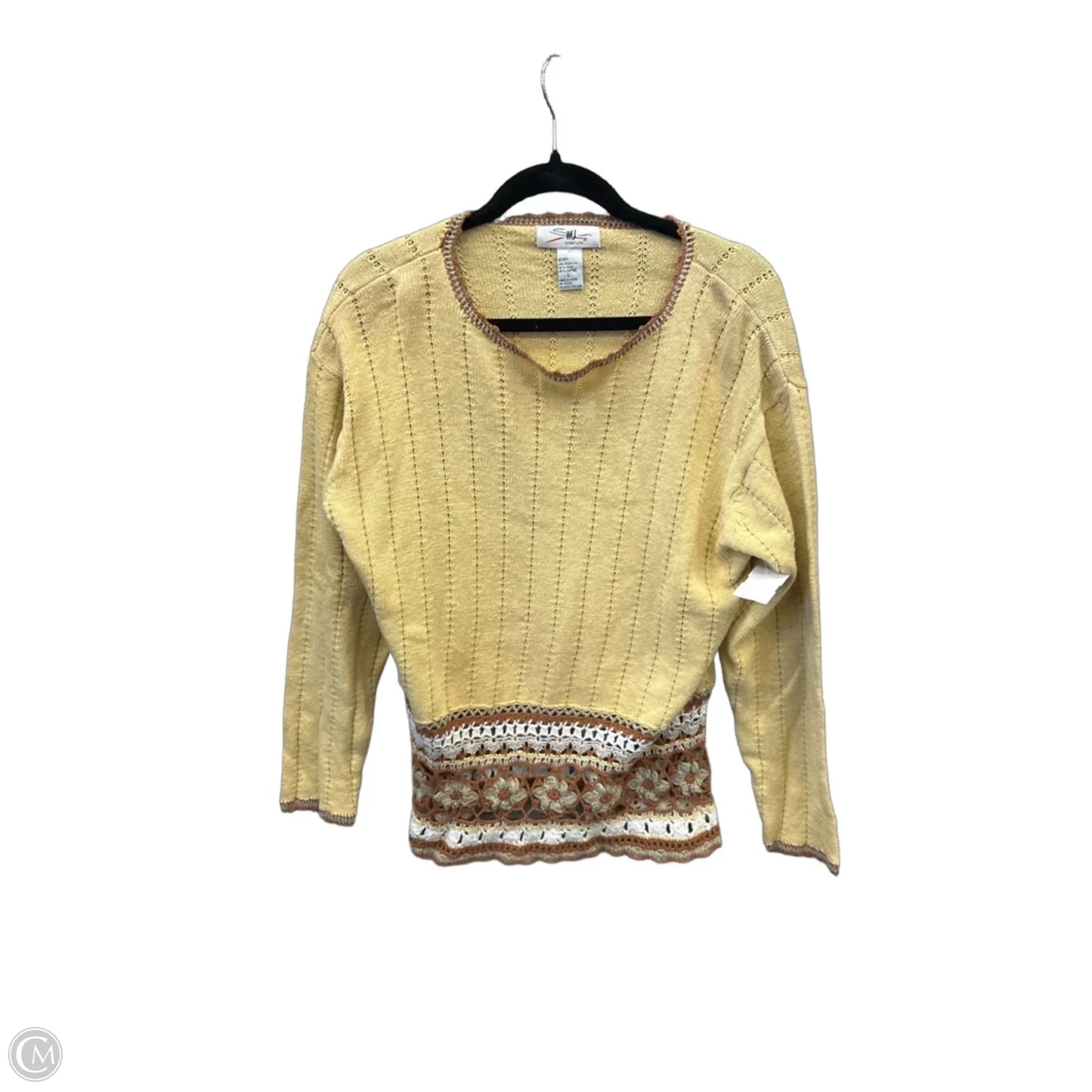 Sweater By Sml In Yellow, Size: L