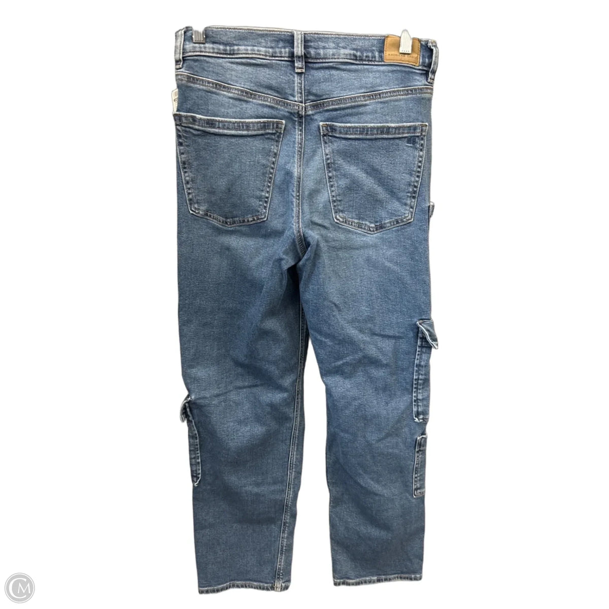 Jeans Straight By American Eagle In Blue Denim, Size: 4