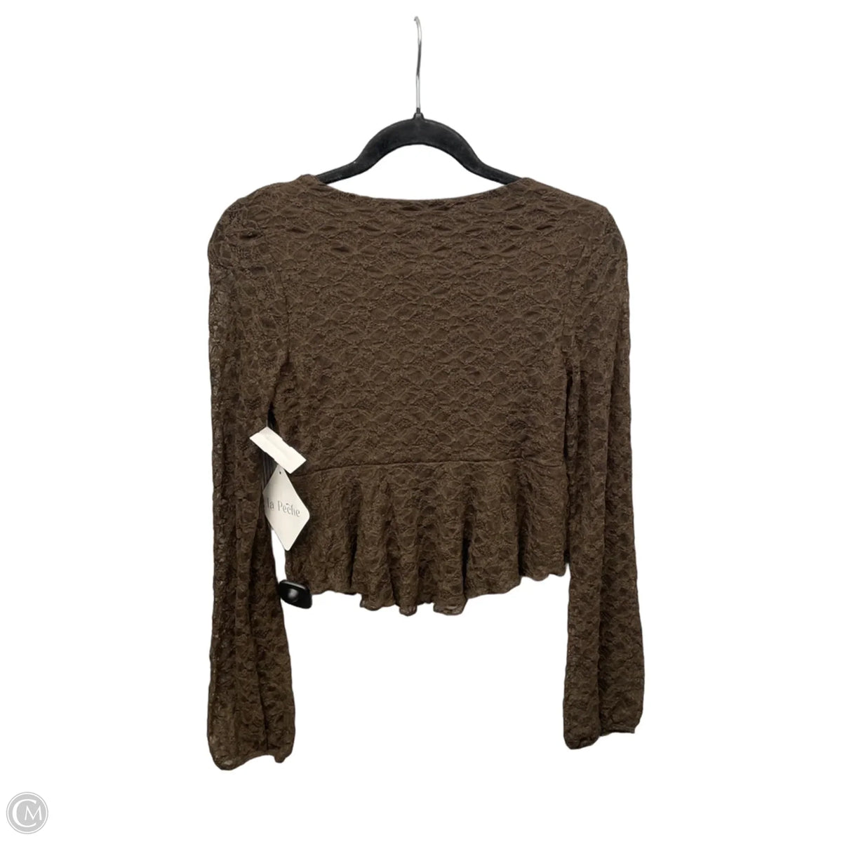 Blouse Long Sleeve By Clothes Mentor In Brown, Size: M