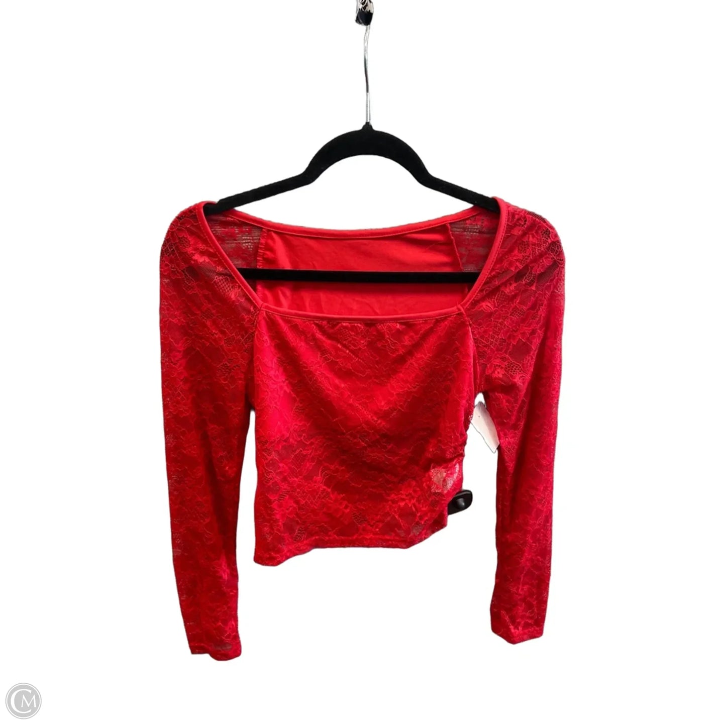 Top Long Sleeve By Shein In Red, Size: S