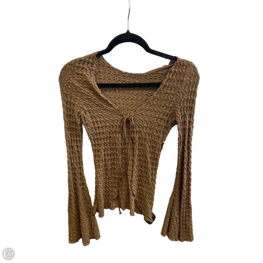 Top Long Sleeve By Shein In Brown, Size: Xs