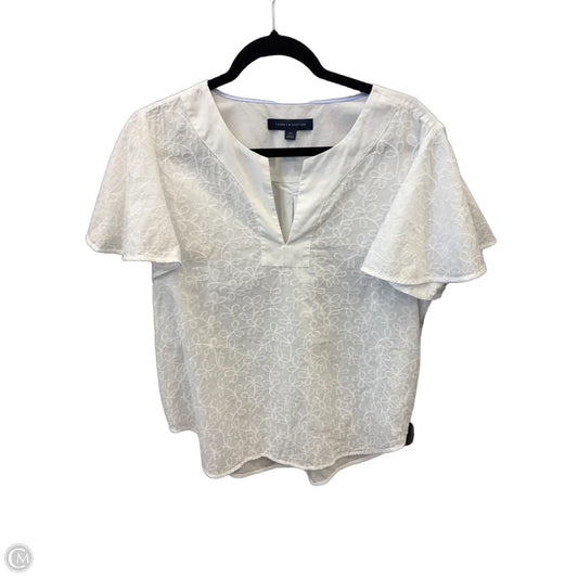 Top Short Sleeve By Tommy Hilfiger In White, Size: L