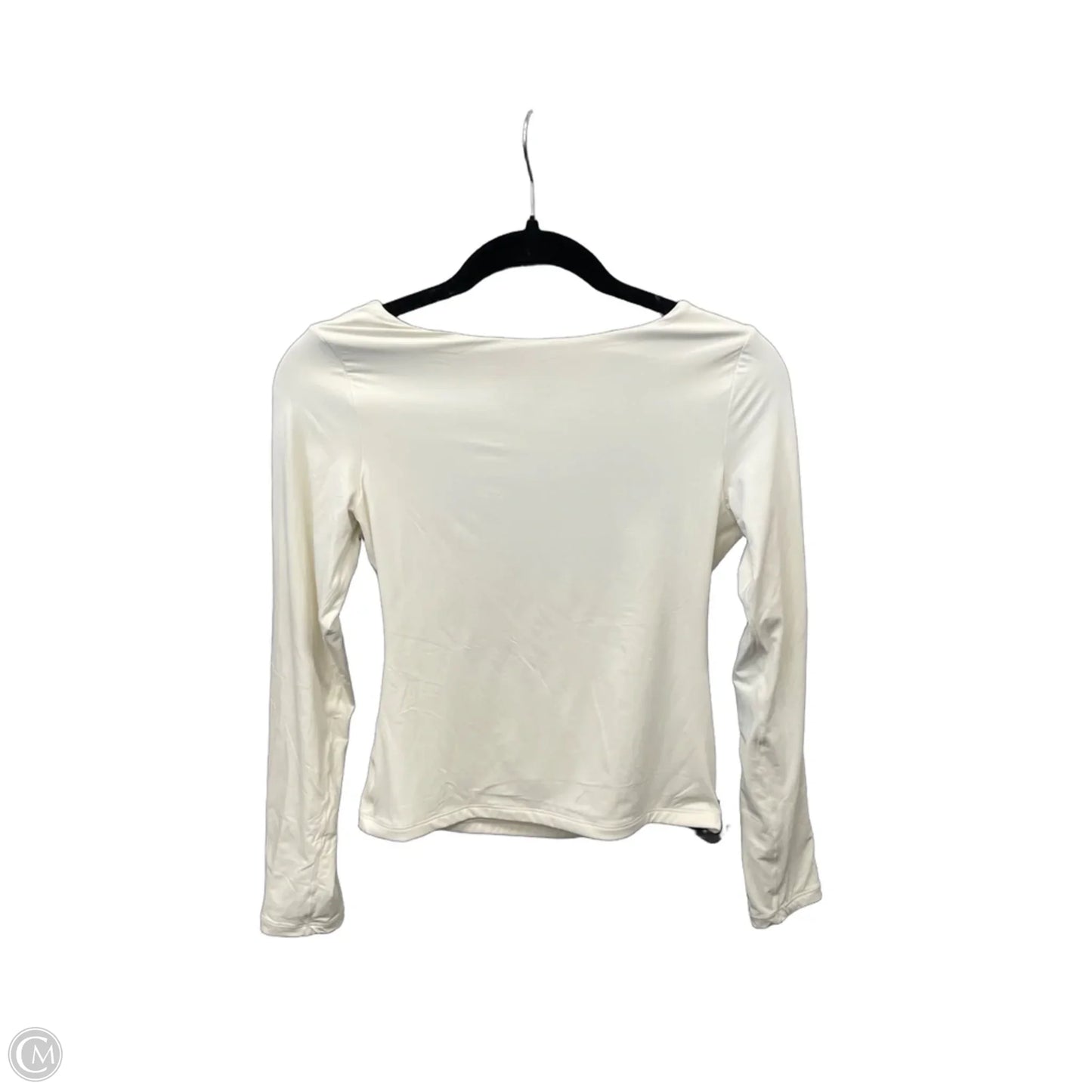 Top Long Sleeve Basic By Clothes Mentor In White, Size: S