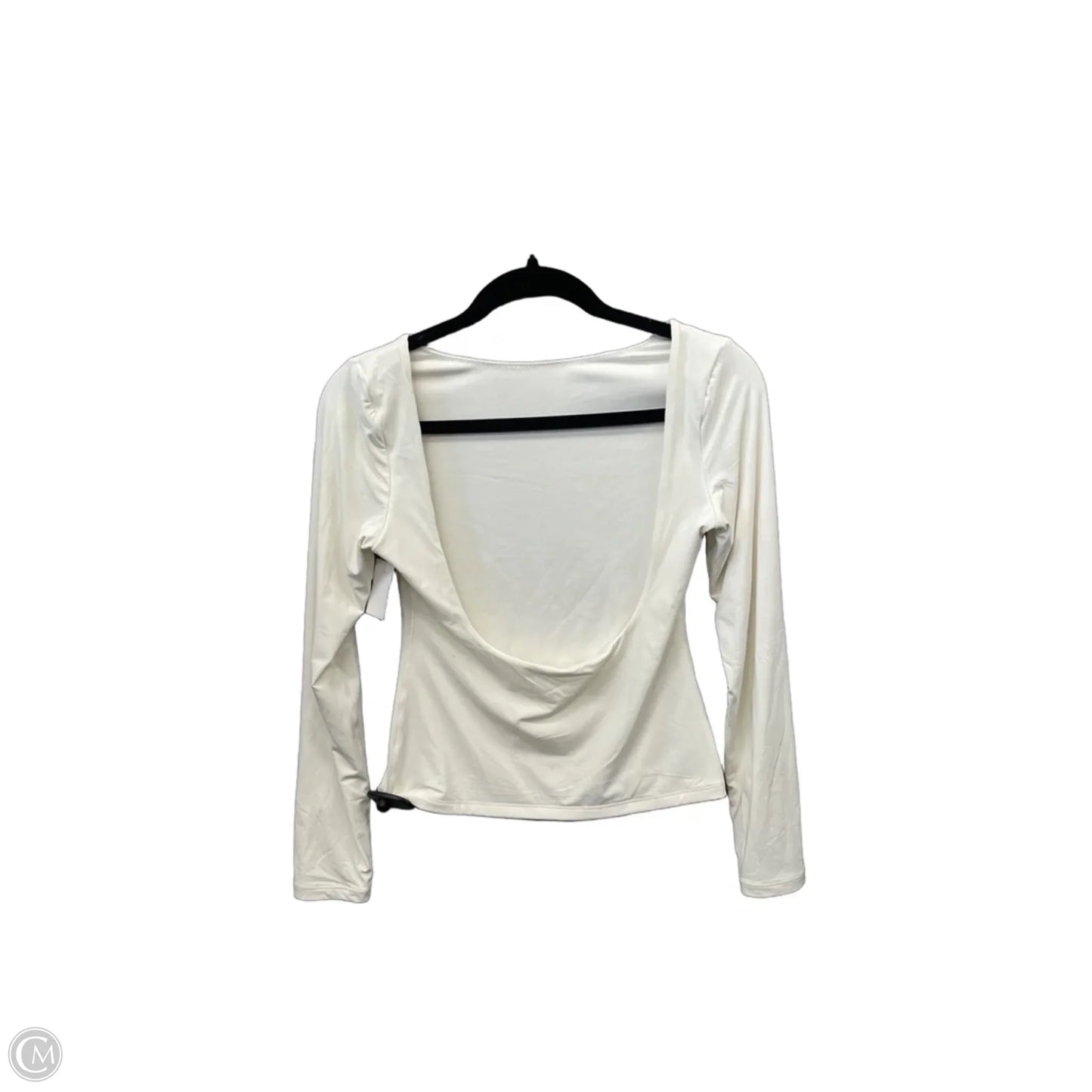 Top Long Sleeve Basic By Clothes Mentor In White, Size: S