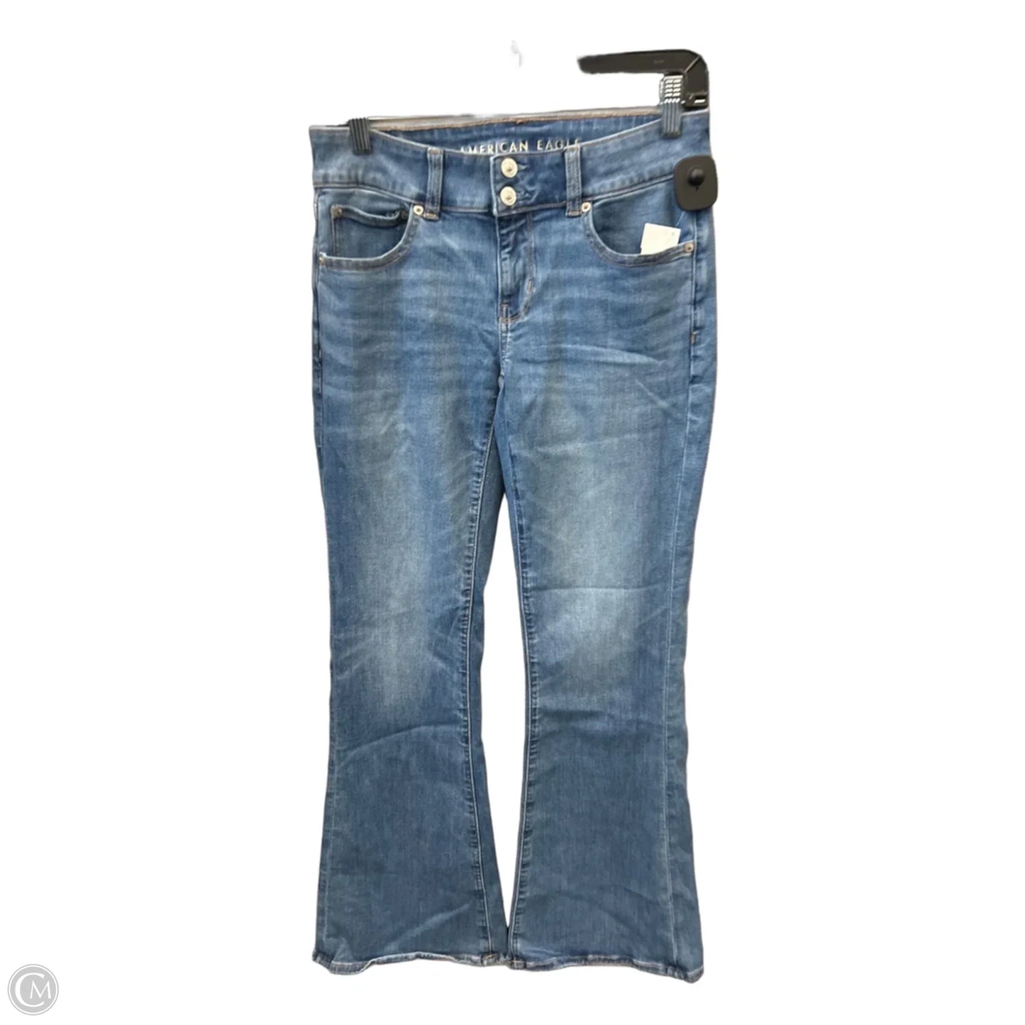 Jeans Flared By American Eagle In Blue Denim, Size: 6