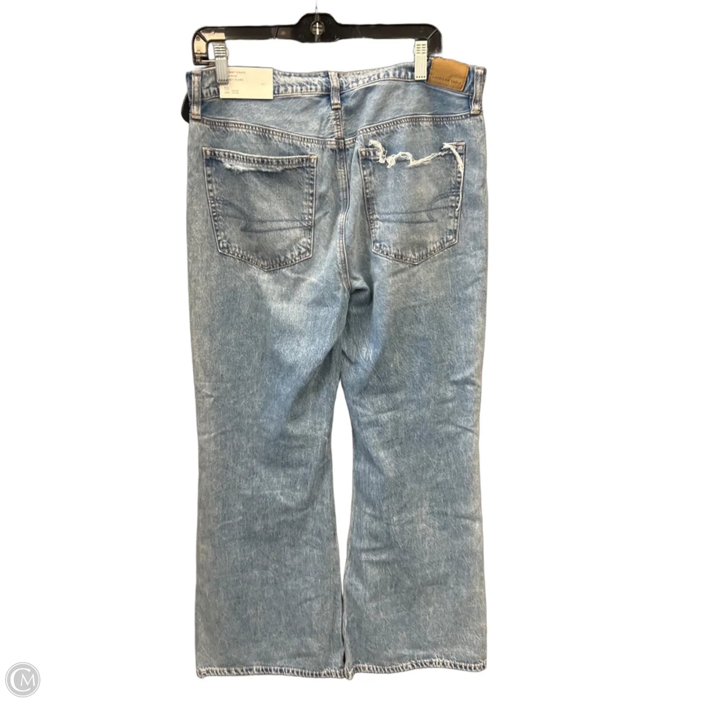 Jeans Flared By American Eagle In Blue Denim, Size: 10