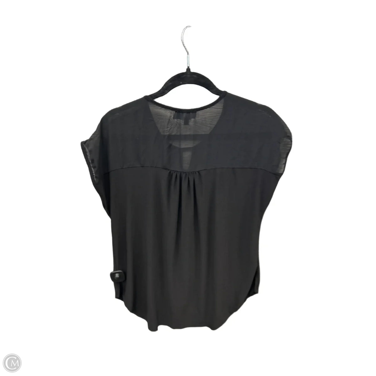Tunic Short Sleeve By Auw In Black, Size: M