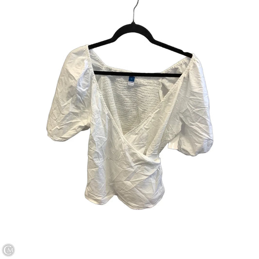 Top Short Sleeve By Old Navy In White, Size: L
