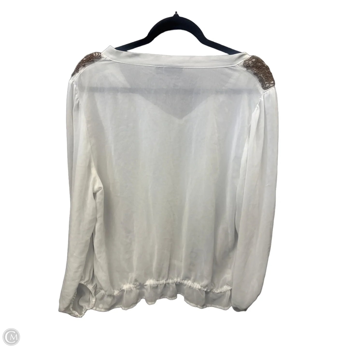 Blouse Long Sleeve By Ana In White, Size: Xl