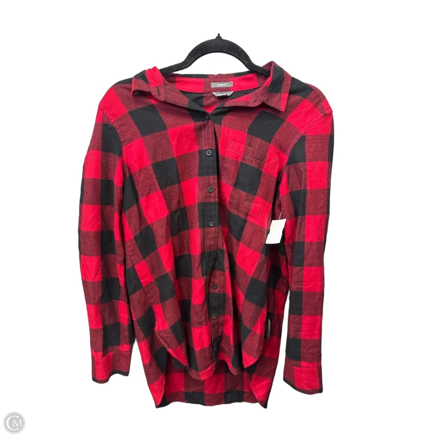 Top Long Sleeve By Eddie Bauer In Red, Size: M