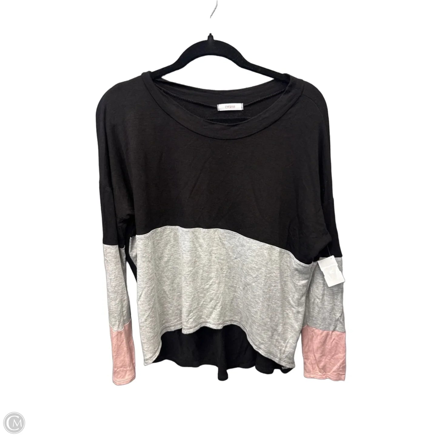 Top Long Sleeve By Cherish In Black, Size: S