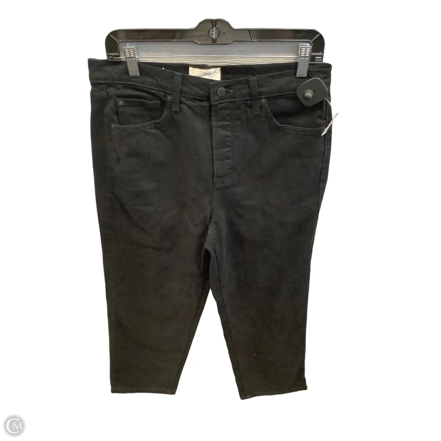 Jeans Straight By Universal Thread In Black Denim, Size: 10