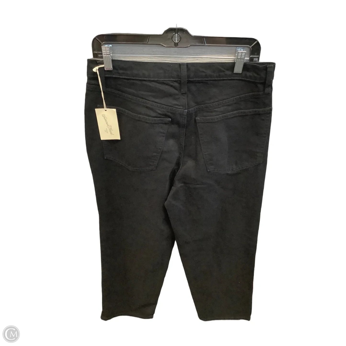 Jeans Straight By Universal Thread In Black Denim, Size: 10