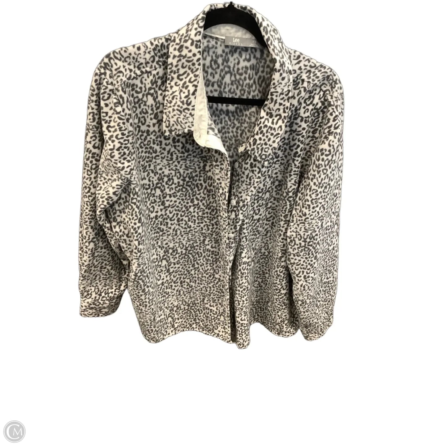 Jacket Shirt By Lee In Animal Print, Size: 3x