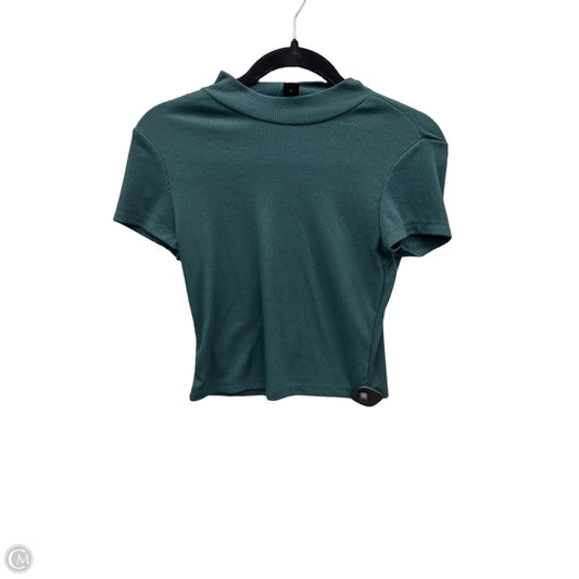 Top Short Sleeve By Shein In Green, Size: M