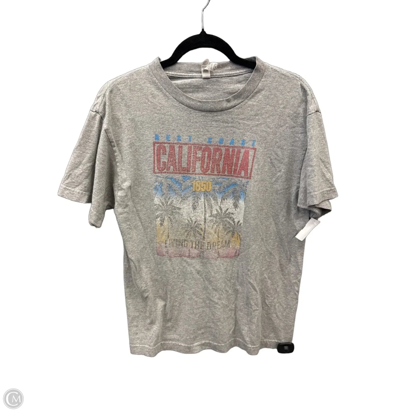 Top Short Sleeve By Clothes Mentor In Grey, Size: M