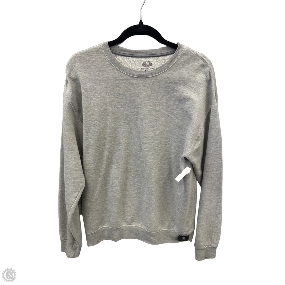 Sweatshirt Crewneck By Fruit Of The Loom In Grey, Size: M