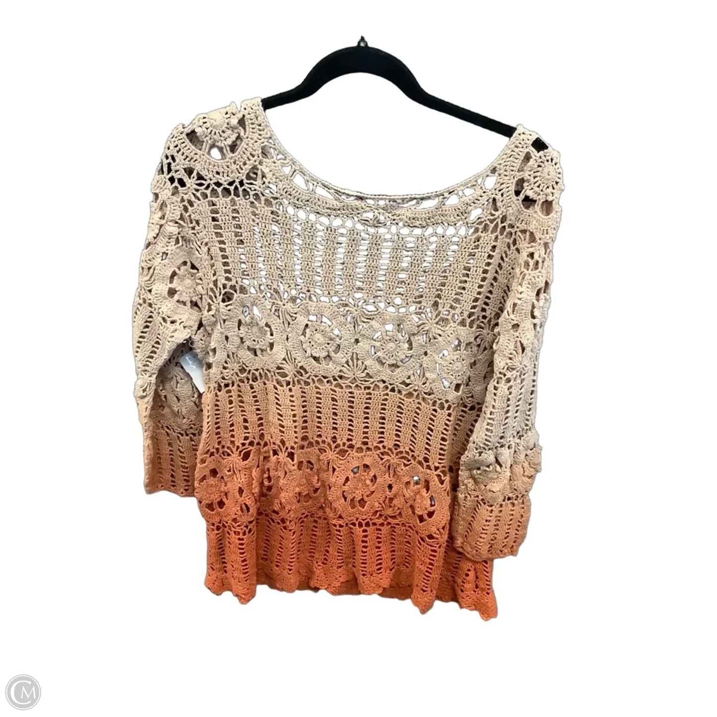 Sweater By Denim 24/7 In Orange, Size: 2x