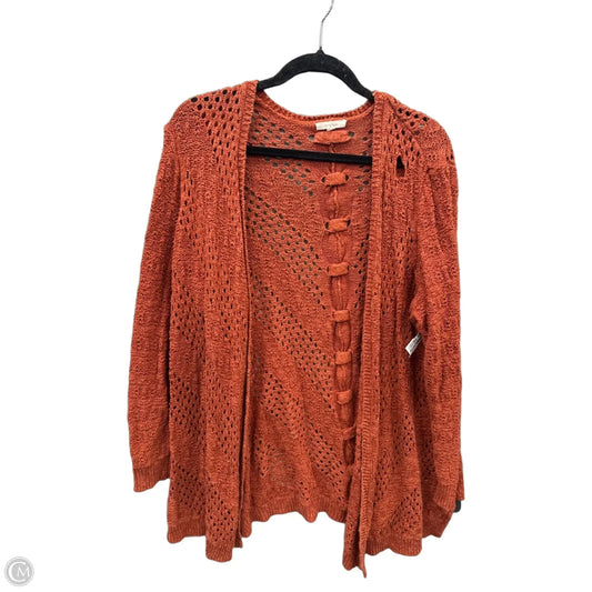 Cardigan By Maurices In Orange, Size: 2x