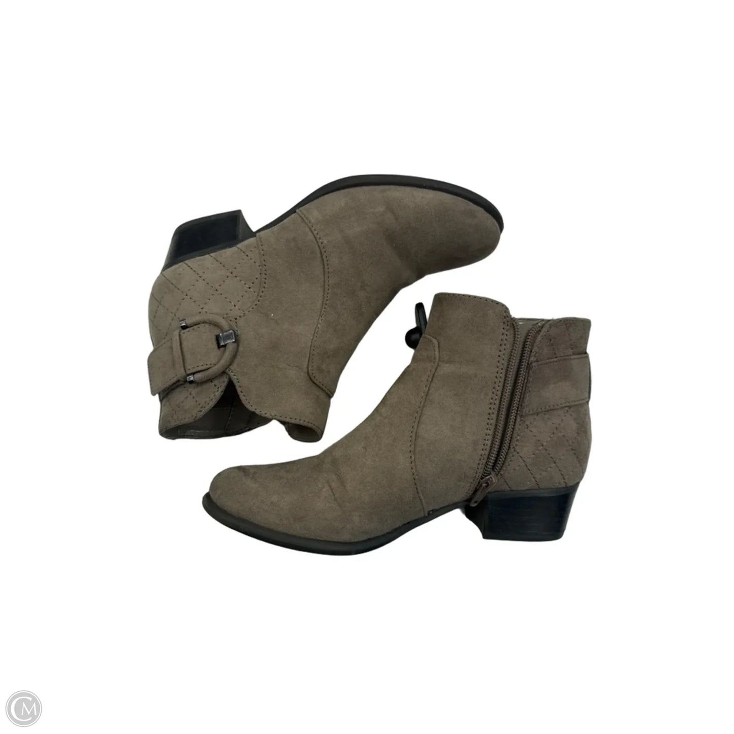 Boots Ankle Heels By Unisa In Brown, Size: 6