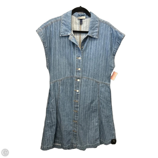 Dress Casual Midi By Universal Thread In Blue Denim, Size: M