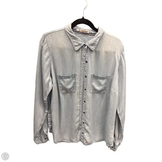 Top Long Sleeve By Maurices In Blue, Size: 1x