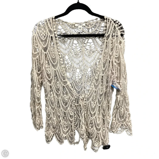 Top Long Sleeve By Cato In Tan, Size: Xl