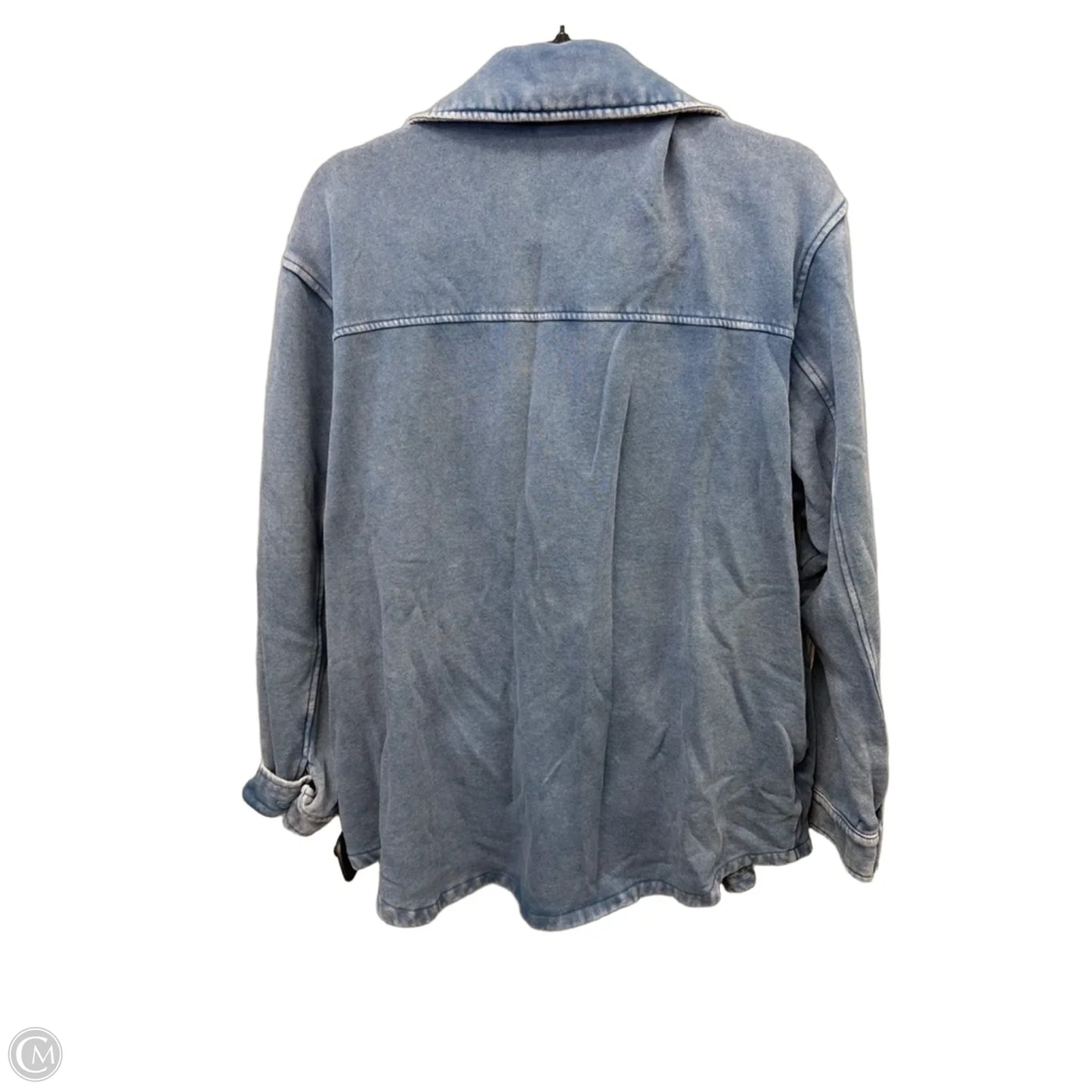 Jacket Shirt By Old Navy In Blue, Size: L