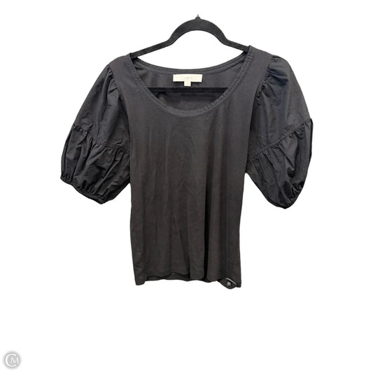 Top Short Sleeve By Loft In Black, Size: M