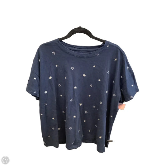 Top Short Sleeve By Maurices In Navy, Size: 2x