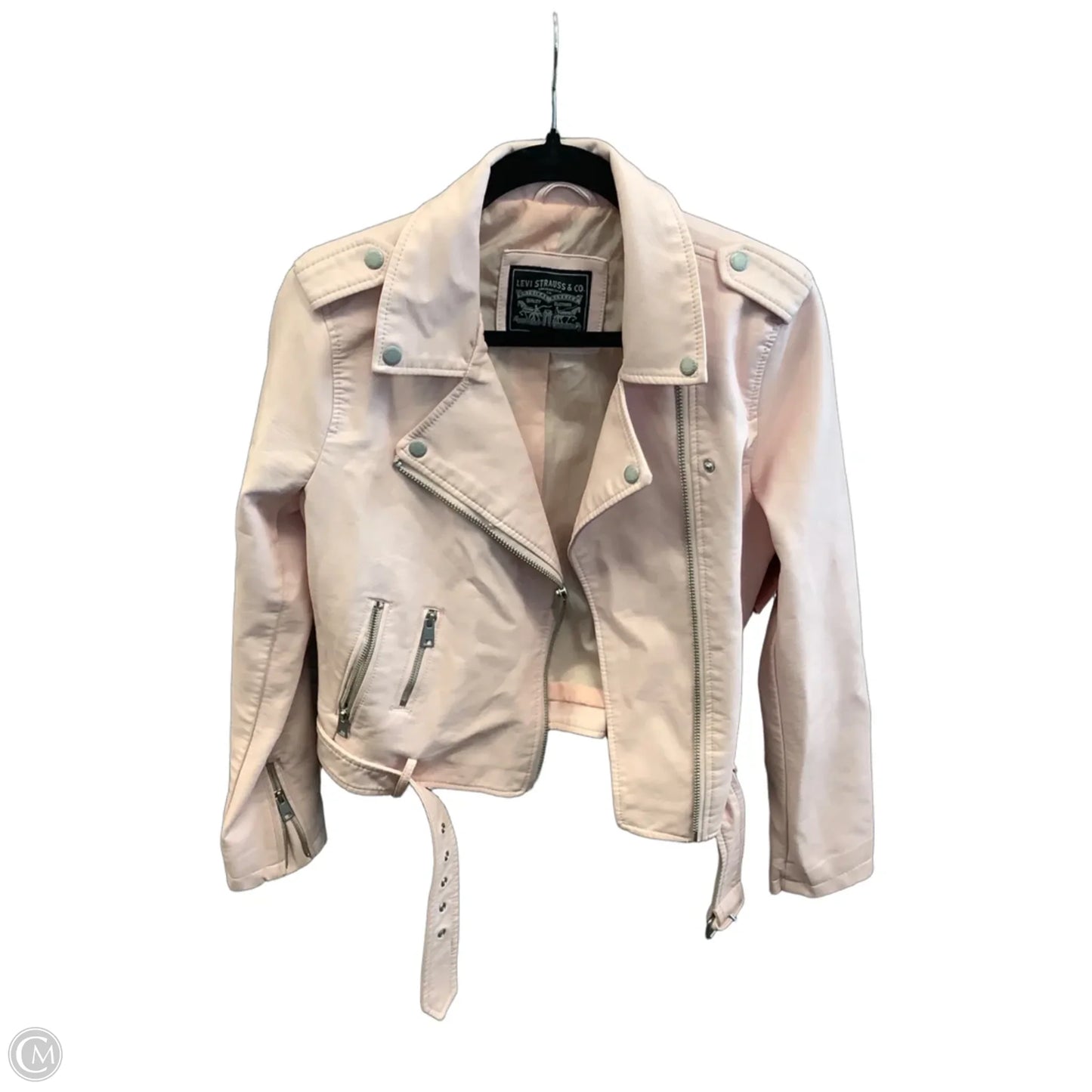 Jacket Moto By Levis In Pink, Size: M