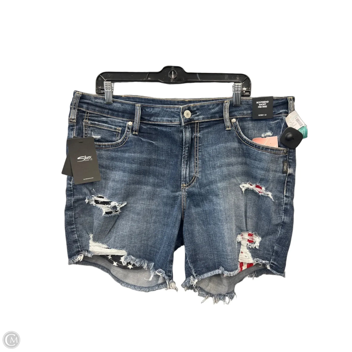 Shorts By Silver In Blue Denim, Size: 18