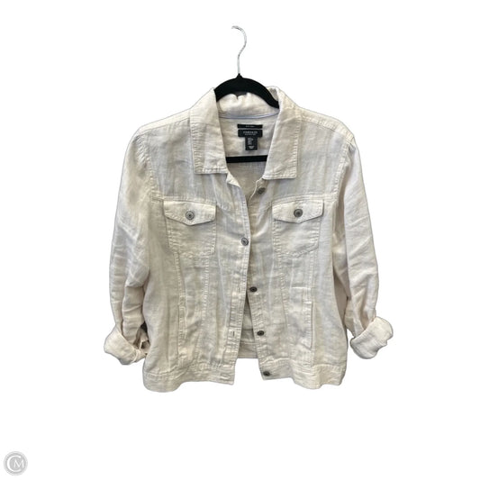 Jacket Shirt By Jones And Co In Cream, Size: L