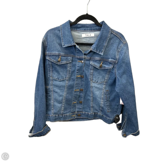 Jacket Denim By Clothes Mentor In Blue Denim, Size: L