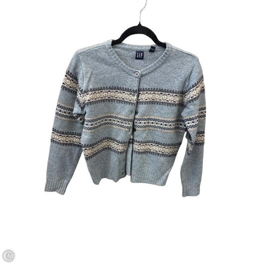 Sweater Cardigan By Gap In Blue, Size: S