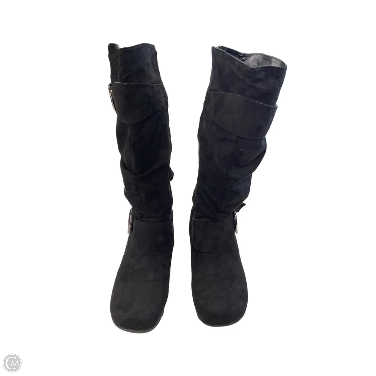 Boots Mid-calf Flats By Bamboo In Black, Size: 9