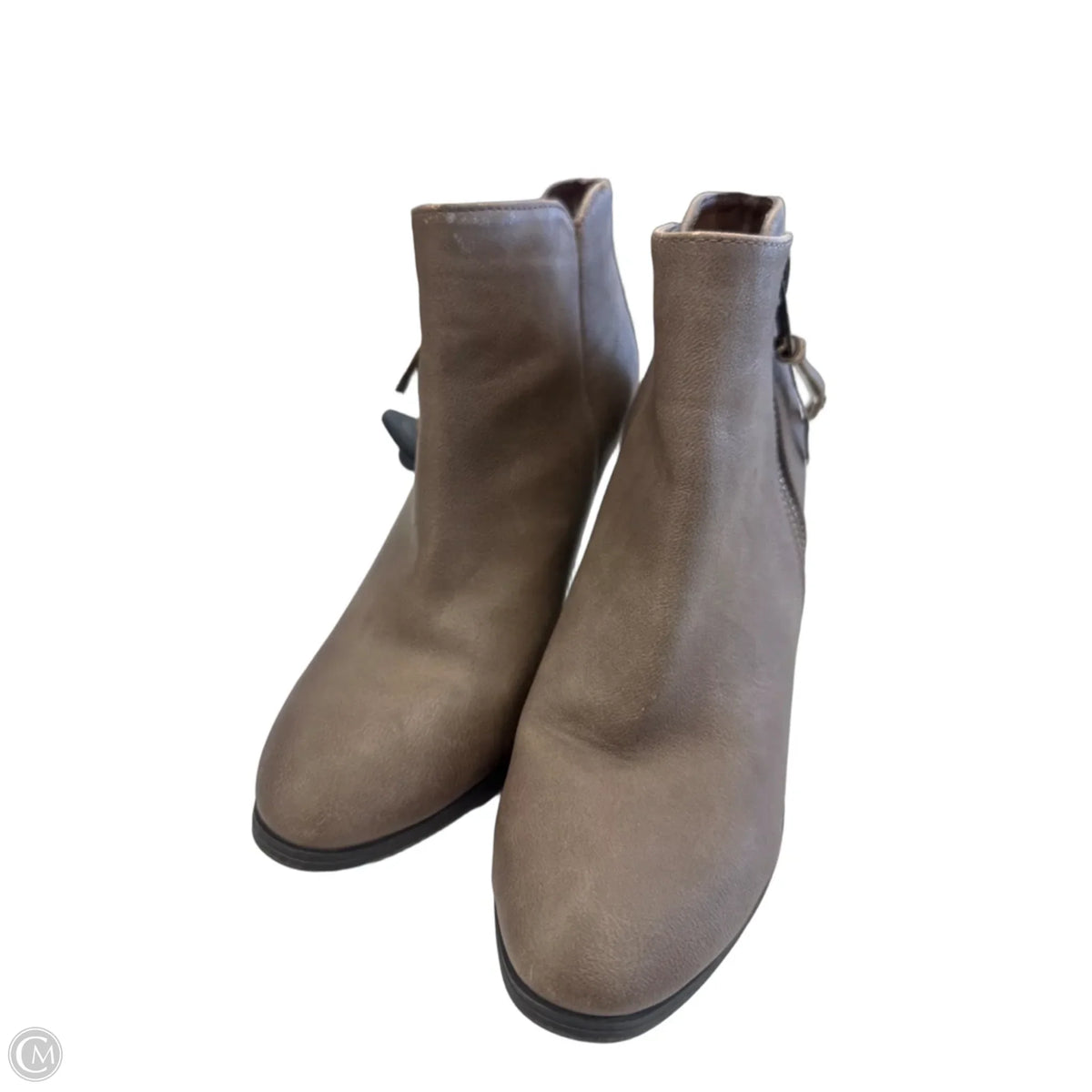 Boots Ankle Heels By So In Brown, Size: 6
