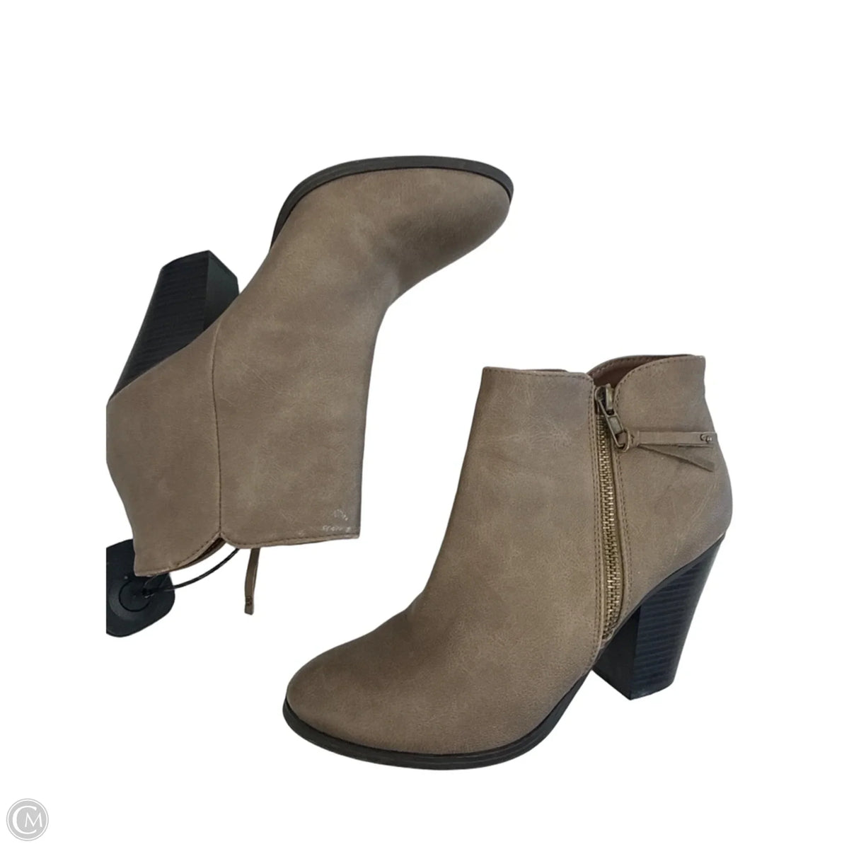 Boots Ankle Heels By So In Brown, Size: 6